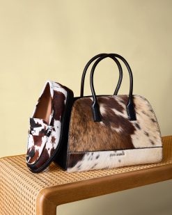 MADISON LOAFER AND HADLEE BAG COW PRINT BUNDLE