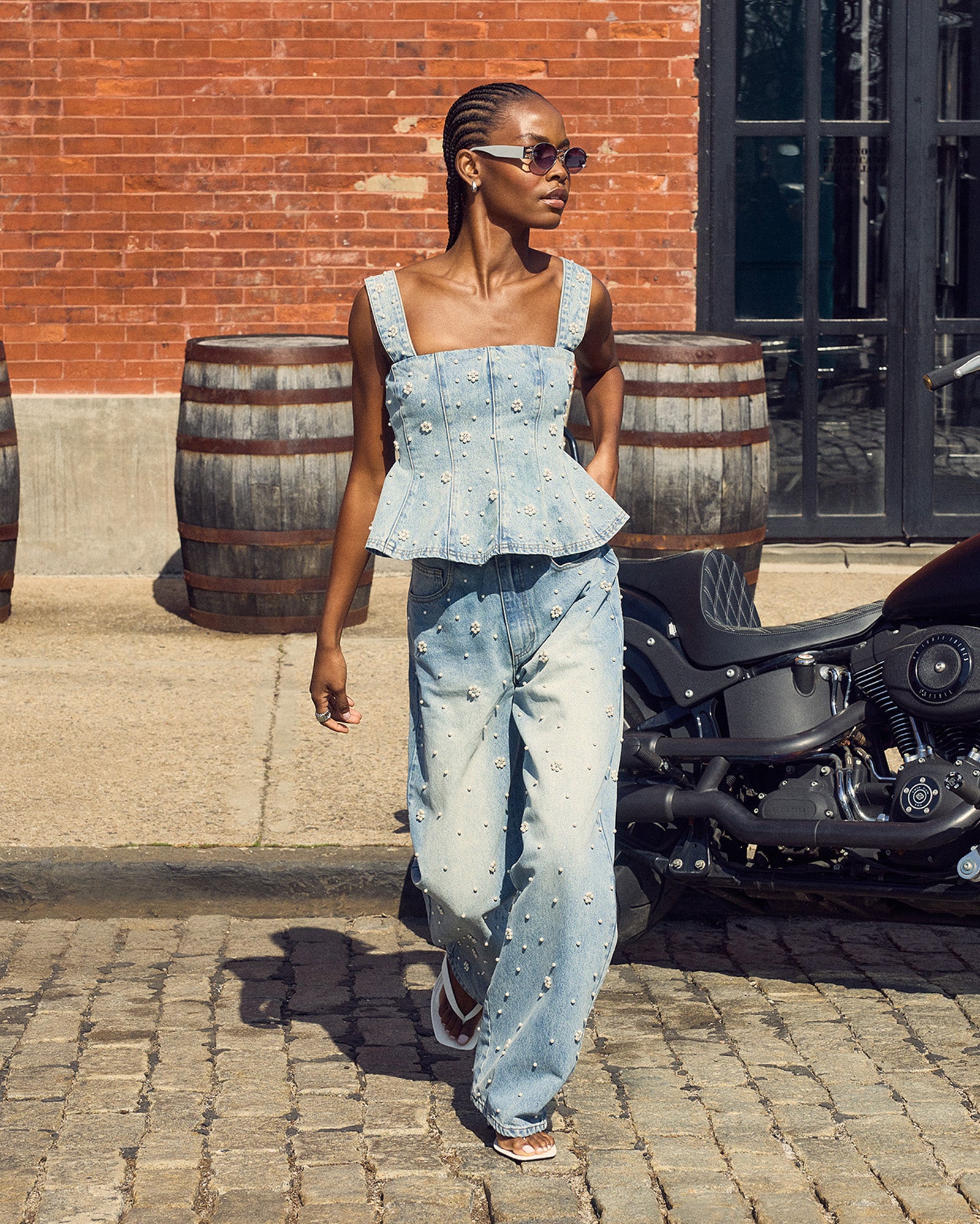 PENELOPI DENIM TOP AND PERLEI JEAN BUNDLE