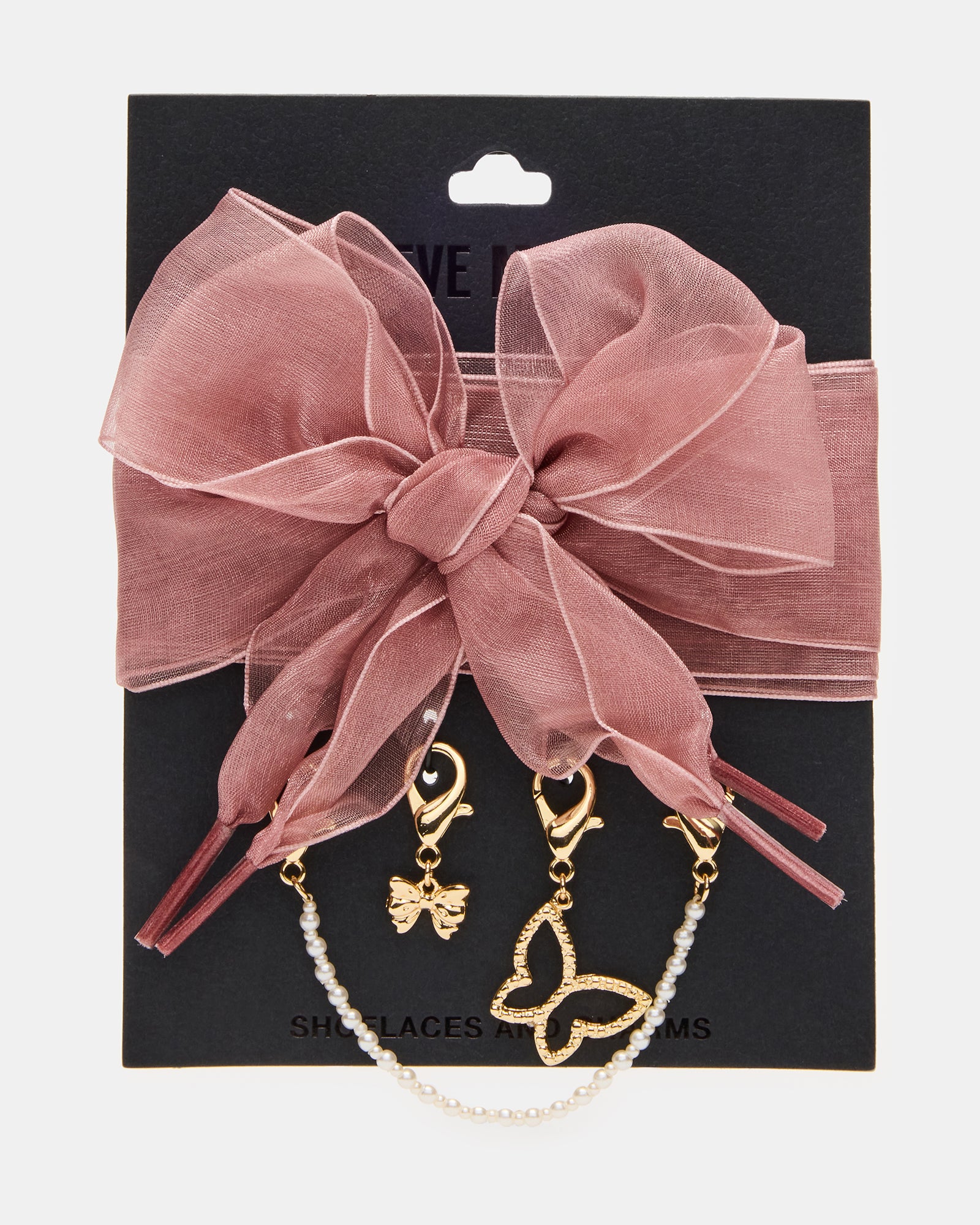 SHOE LACES AND CHARMS PINK