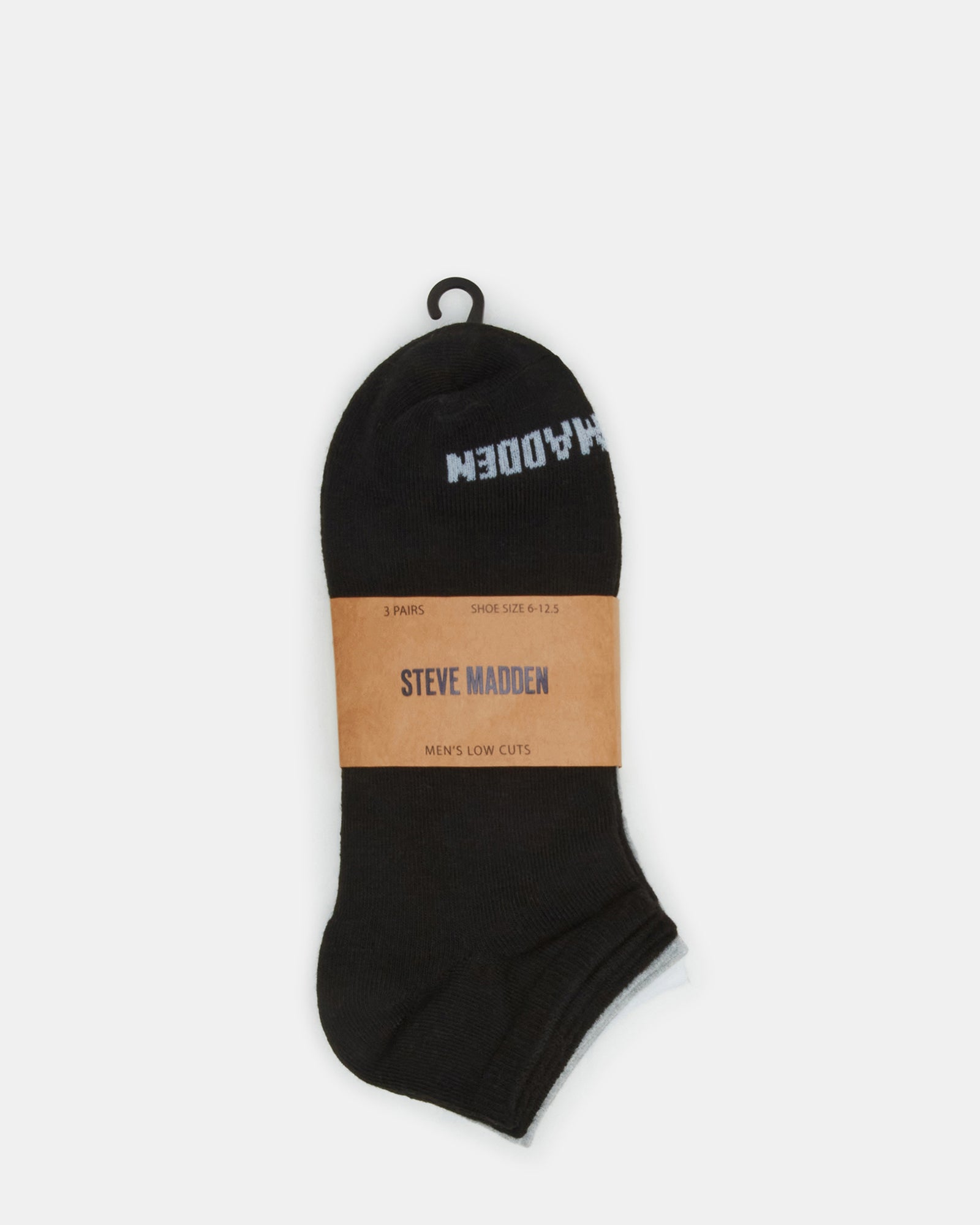 BASIC LOW CUT SOCKS BLACK/WHITE - Image 3