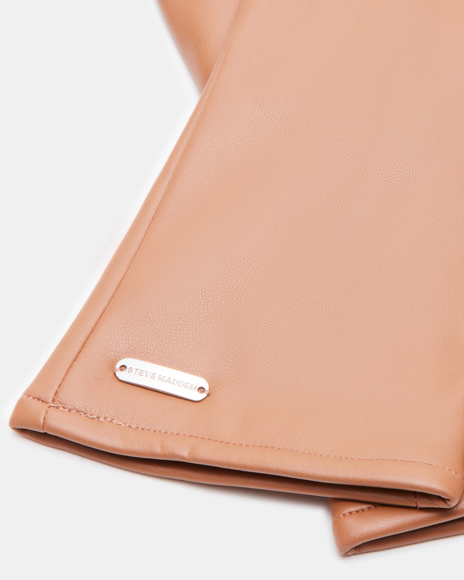 FAUX LEATHER FOREARM GLOVES TAN - Image 4