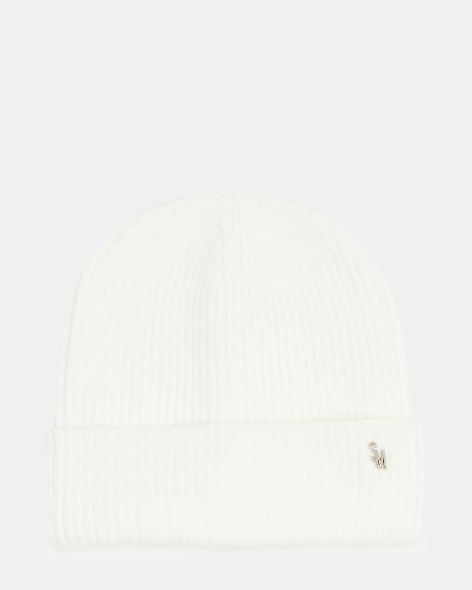 CLASSIC RIBBED KNIT BEANIE IVORY