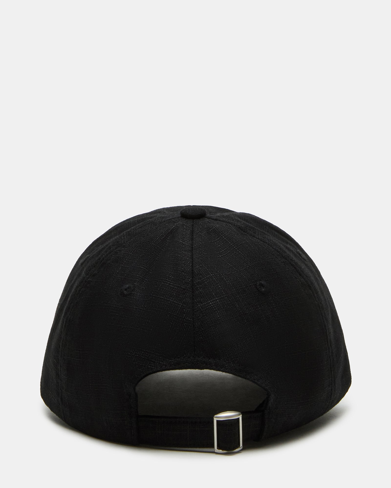 LINEN BASEBALL CAP BLACK - Image 3