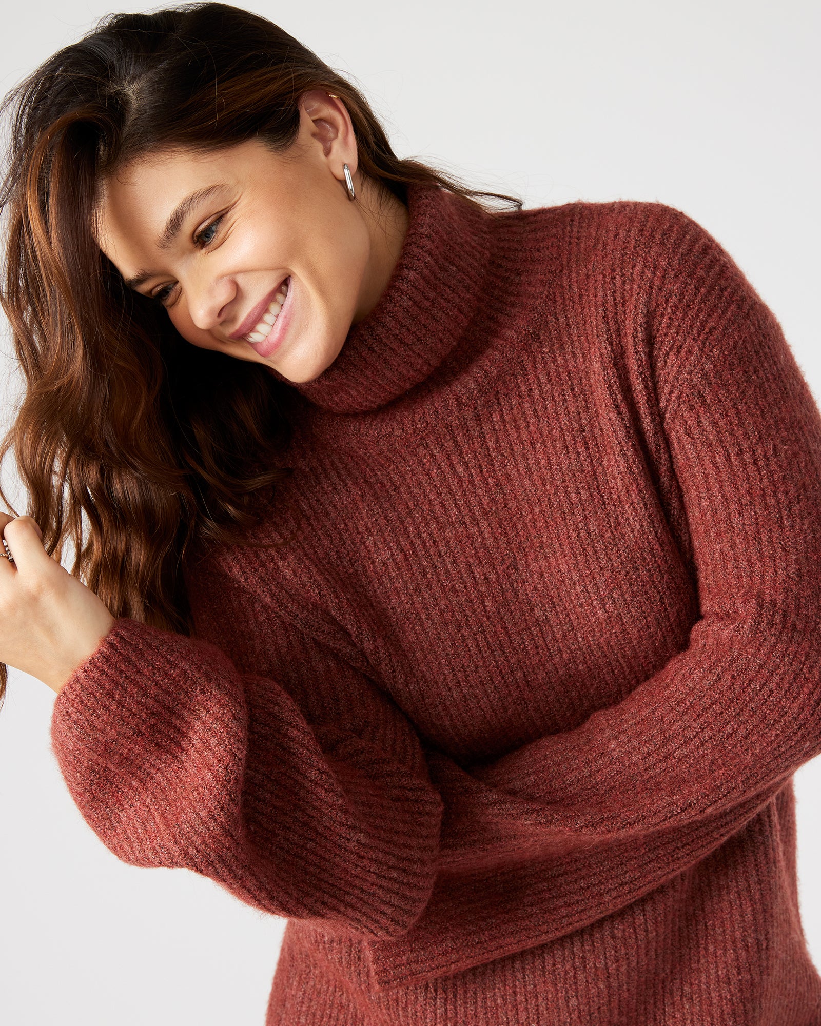 ABBIE SWEATER DRESS RUST - Image 5