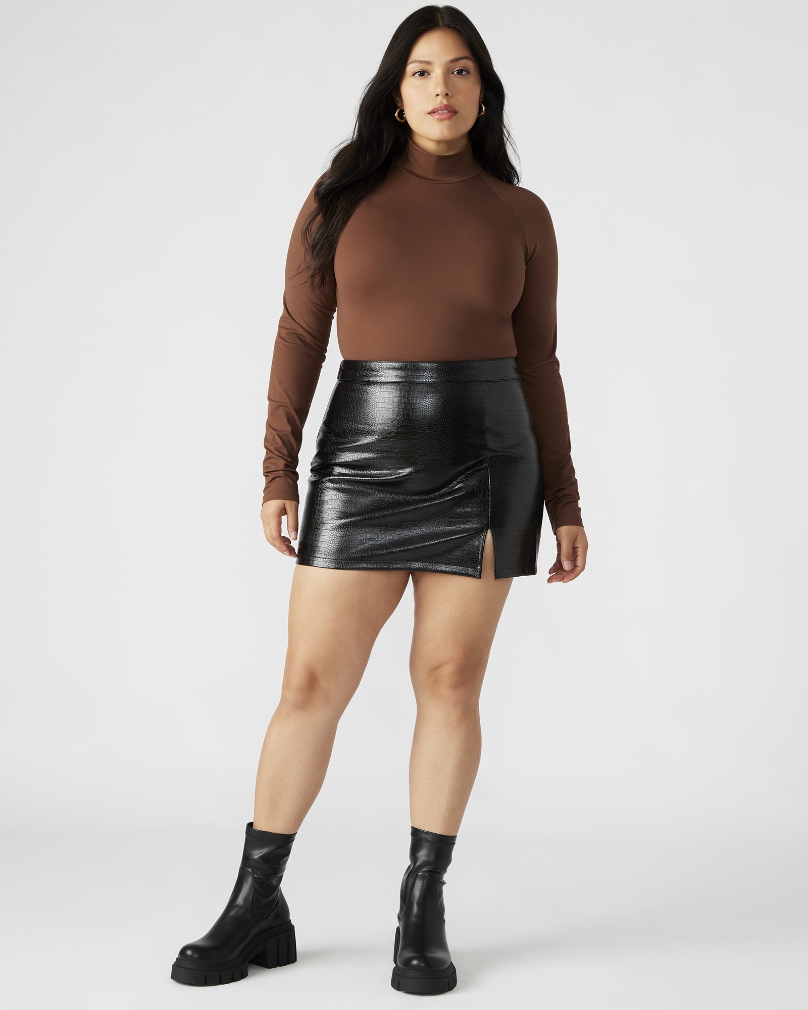 CAMERON SKIRT BLACK CROCODILE - Image 2