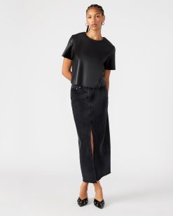 AVANI DENIM SKIRT BLACK