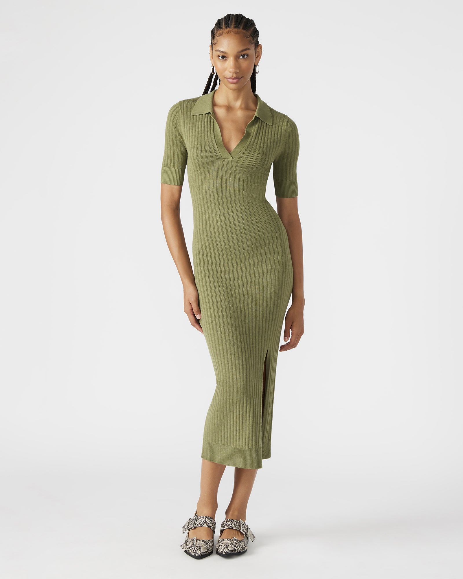 LINDY DRESS OLIVE - Image 2