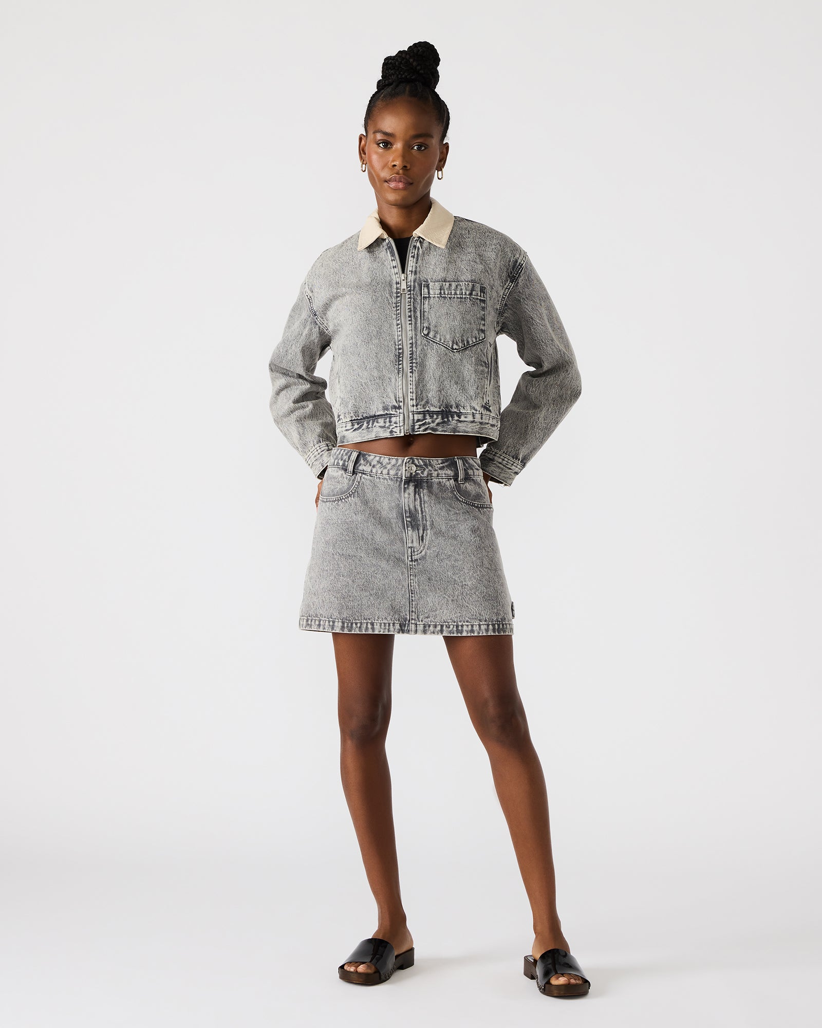 GLACIA DENIM JACKET LIGHT GREY - Image 4