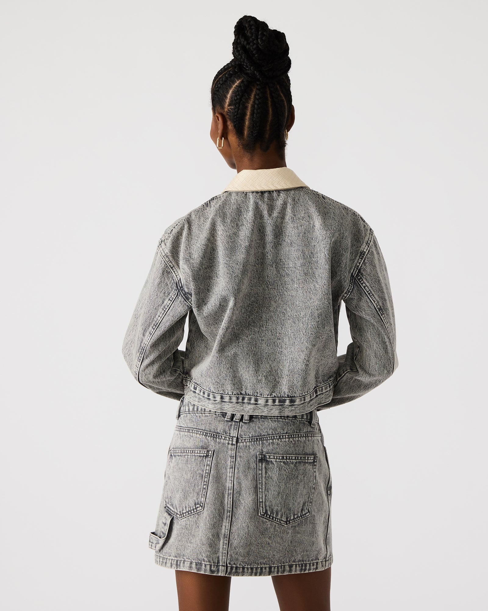 GLACIA DENIM JACKET LIGHT GREY - Image 3
