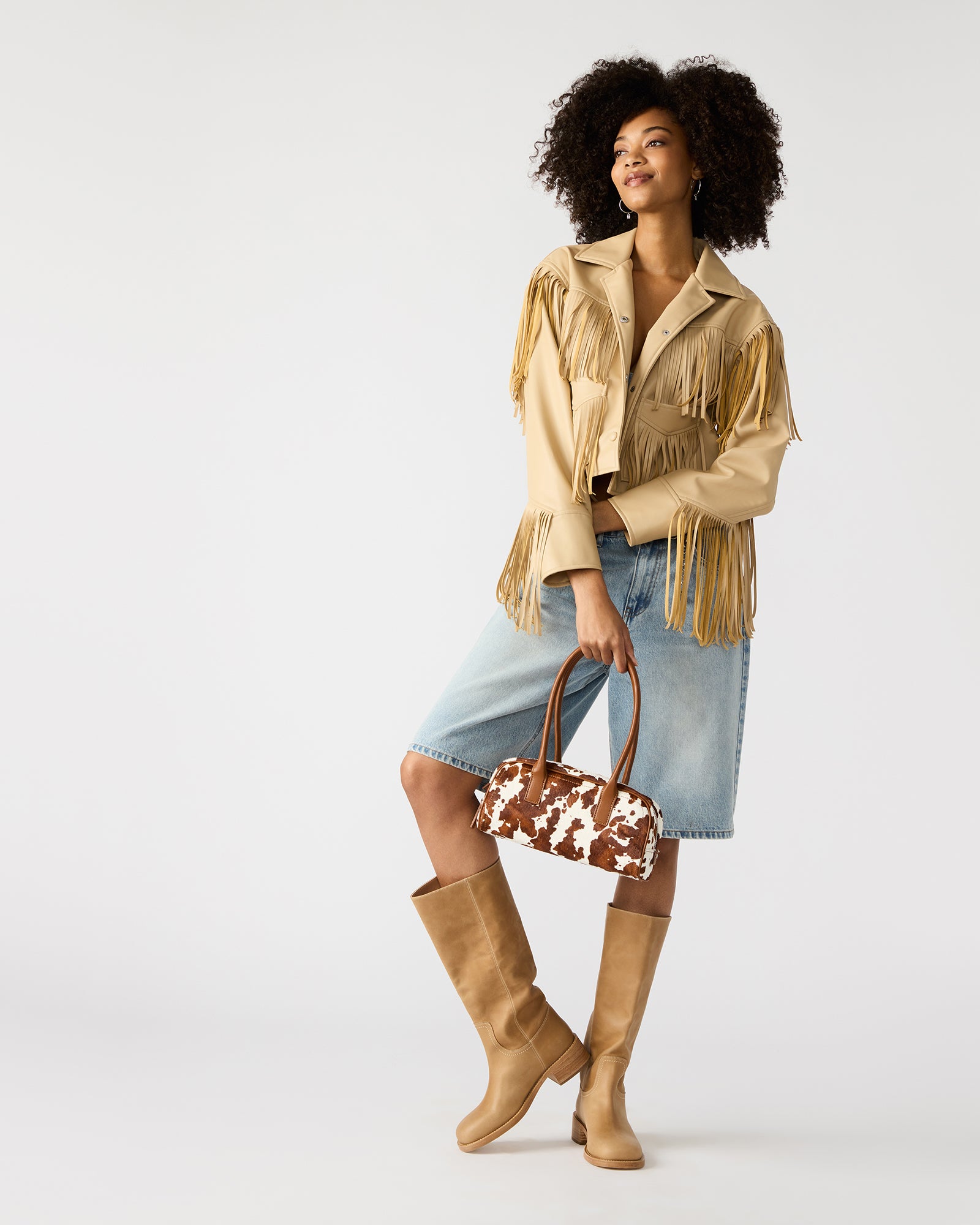 ANISE BAG BROWN COW PRINT - Image 2