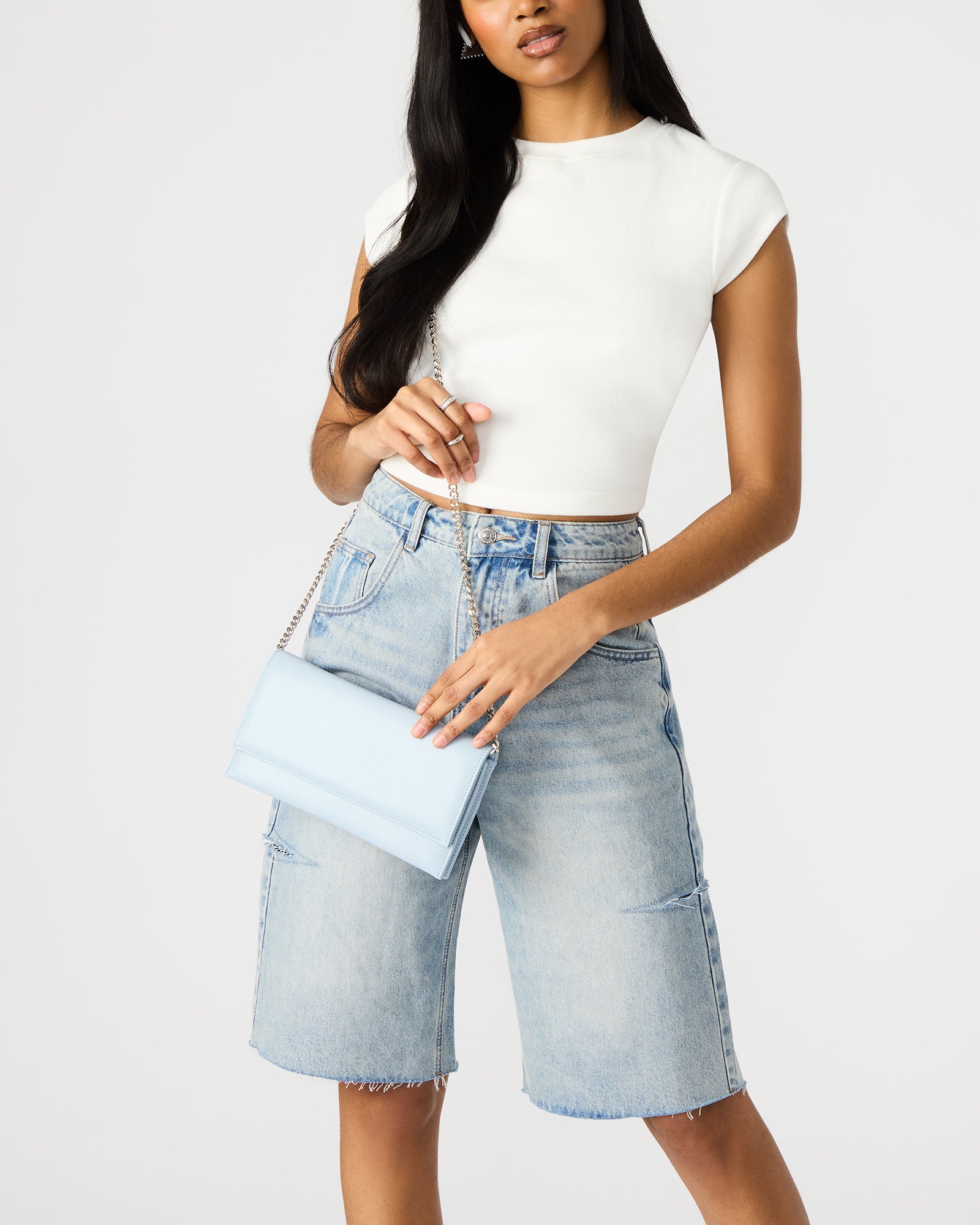 JULIANA BAG BABY BLUE FABRIC - Image 2