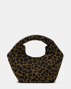 KINSLEY BEADED BAG LEOPARD