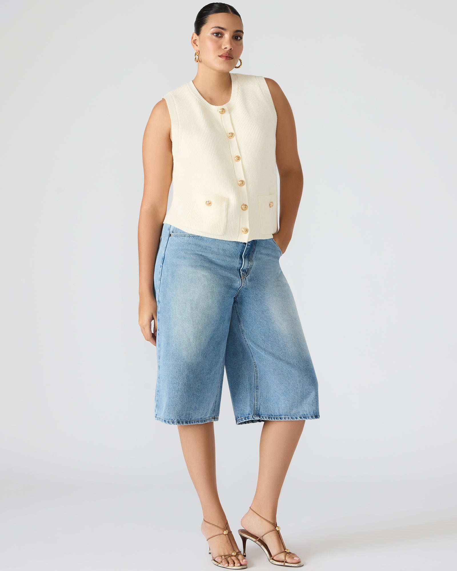 ALIYA SWEATER VEST CREAM - Image 6