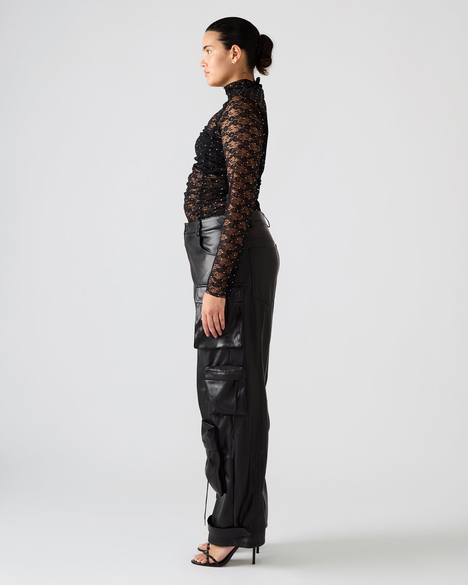 VEGAN LEATHER DUO PANT BLACK - Image 2