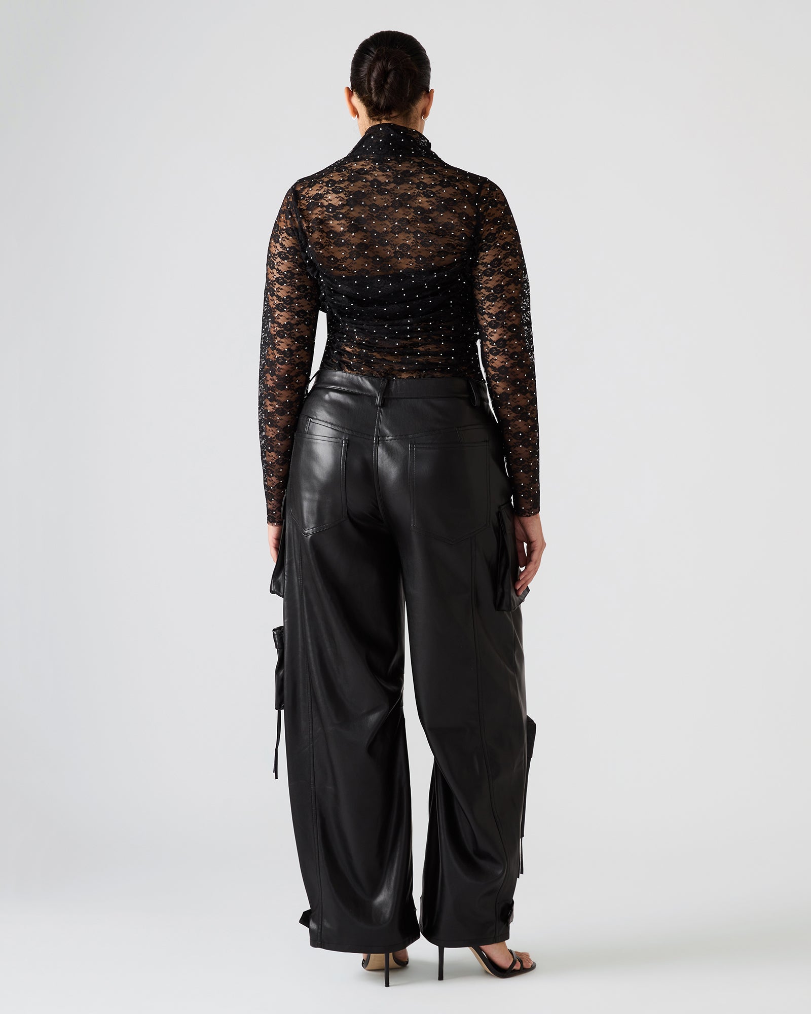 VEGAN LEATHER DUO PANT BLACK - Image 3