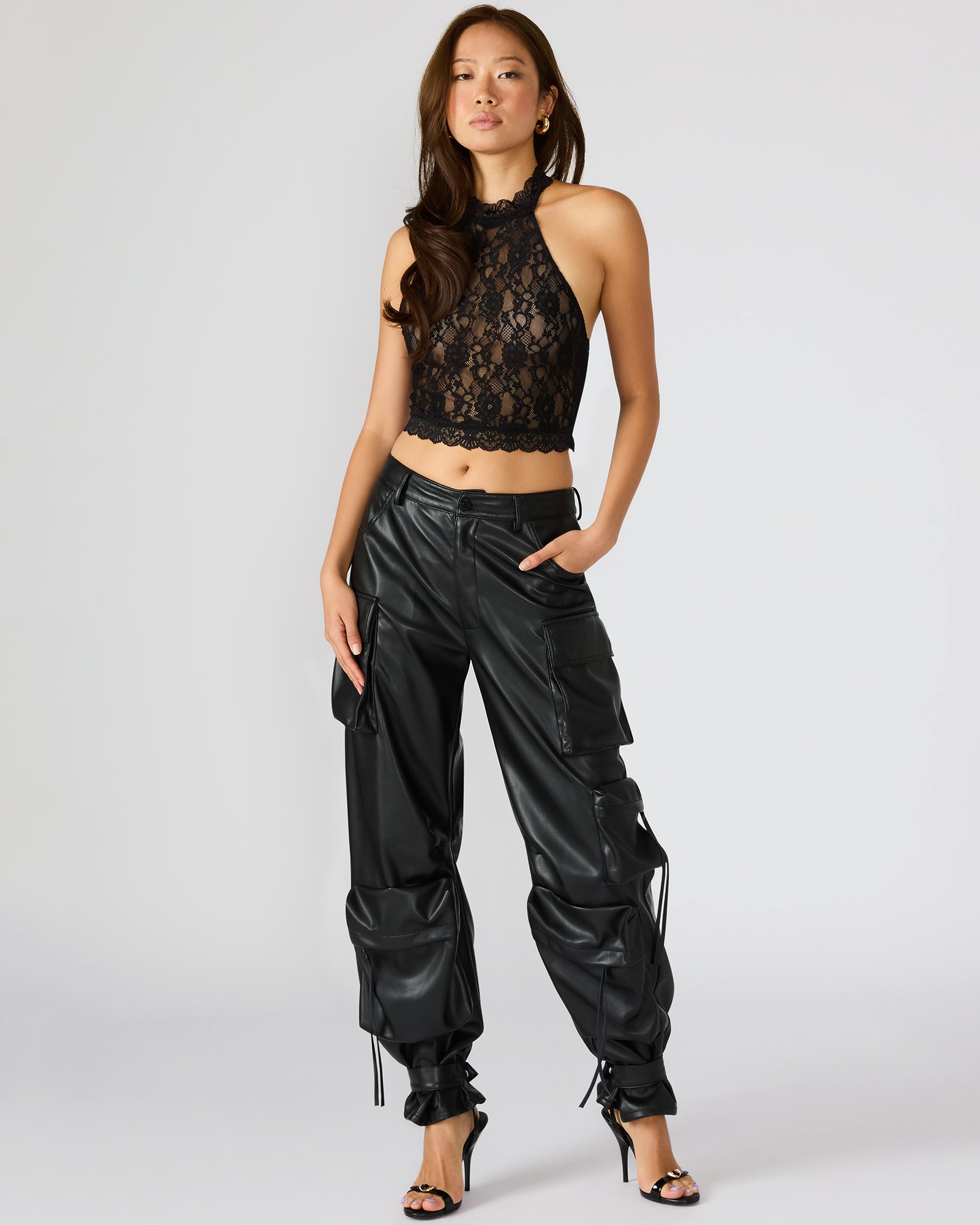 VEGAN LEATHER DUO PANT BLACK - Image 7