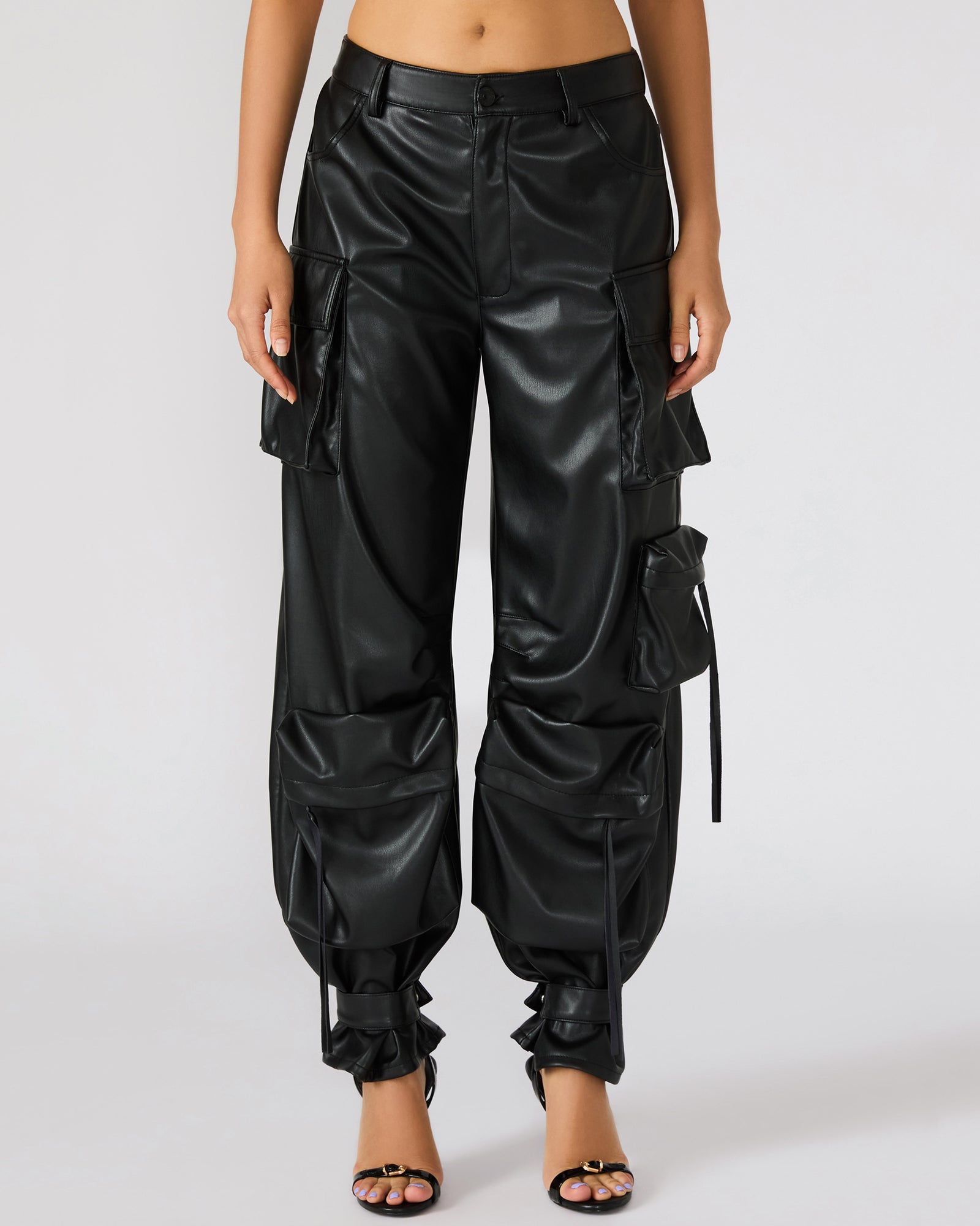 VEGAN LEATHER DUO PANT BLACK - Image 8
