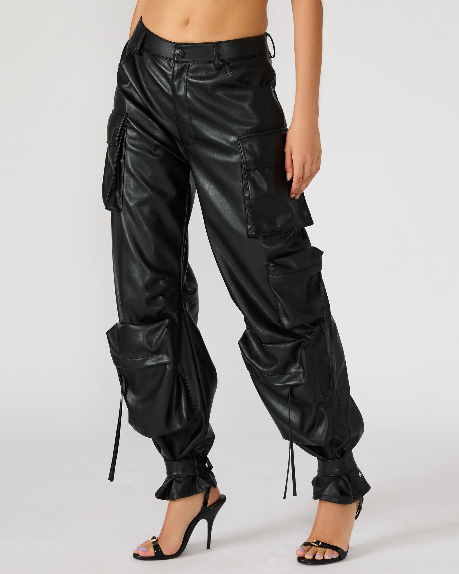 VEGAN LEATHER DUO PANT BLACK - Image 9