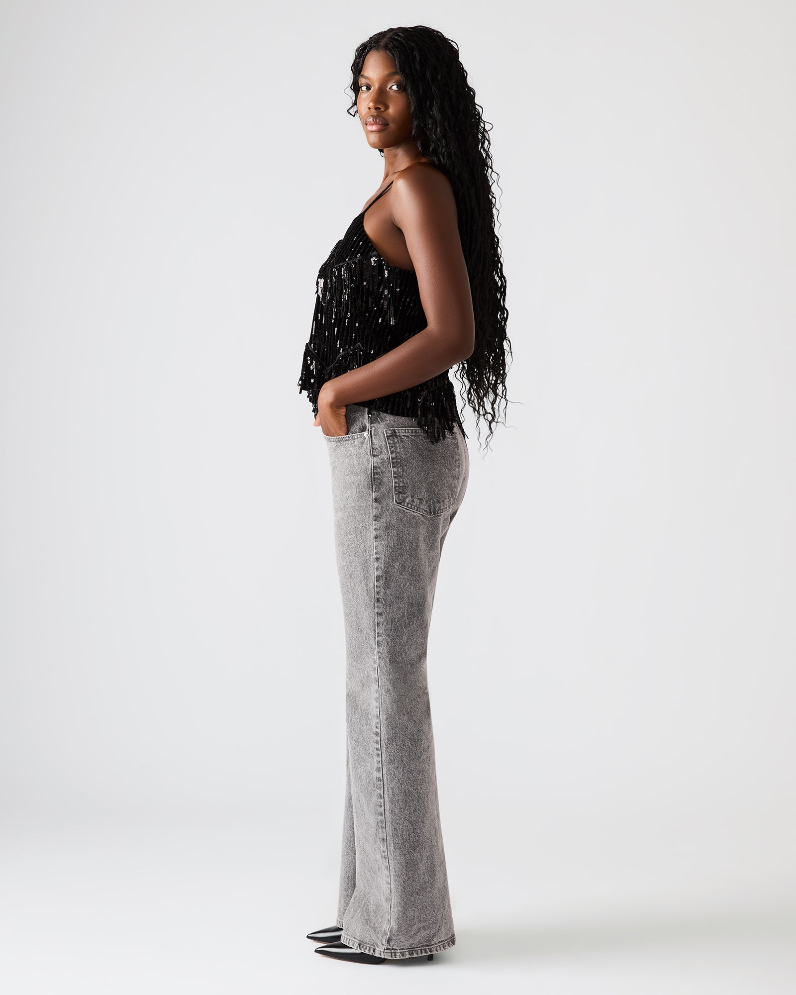 BLAKELYN SEQUIN TOP BLACK - Image 4