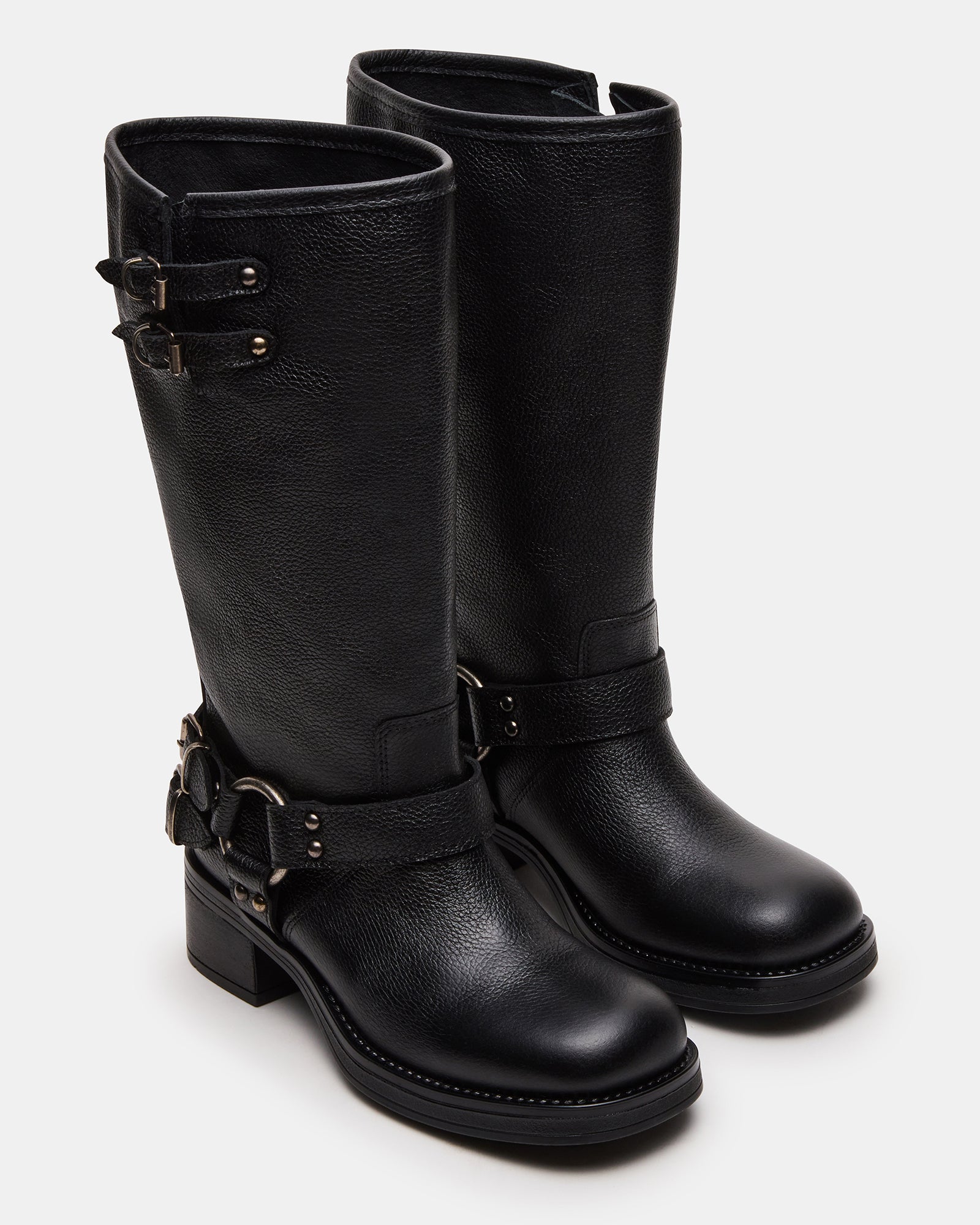 ASTOR BLACK LEATHER WIDE CALF - Image 2