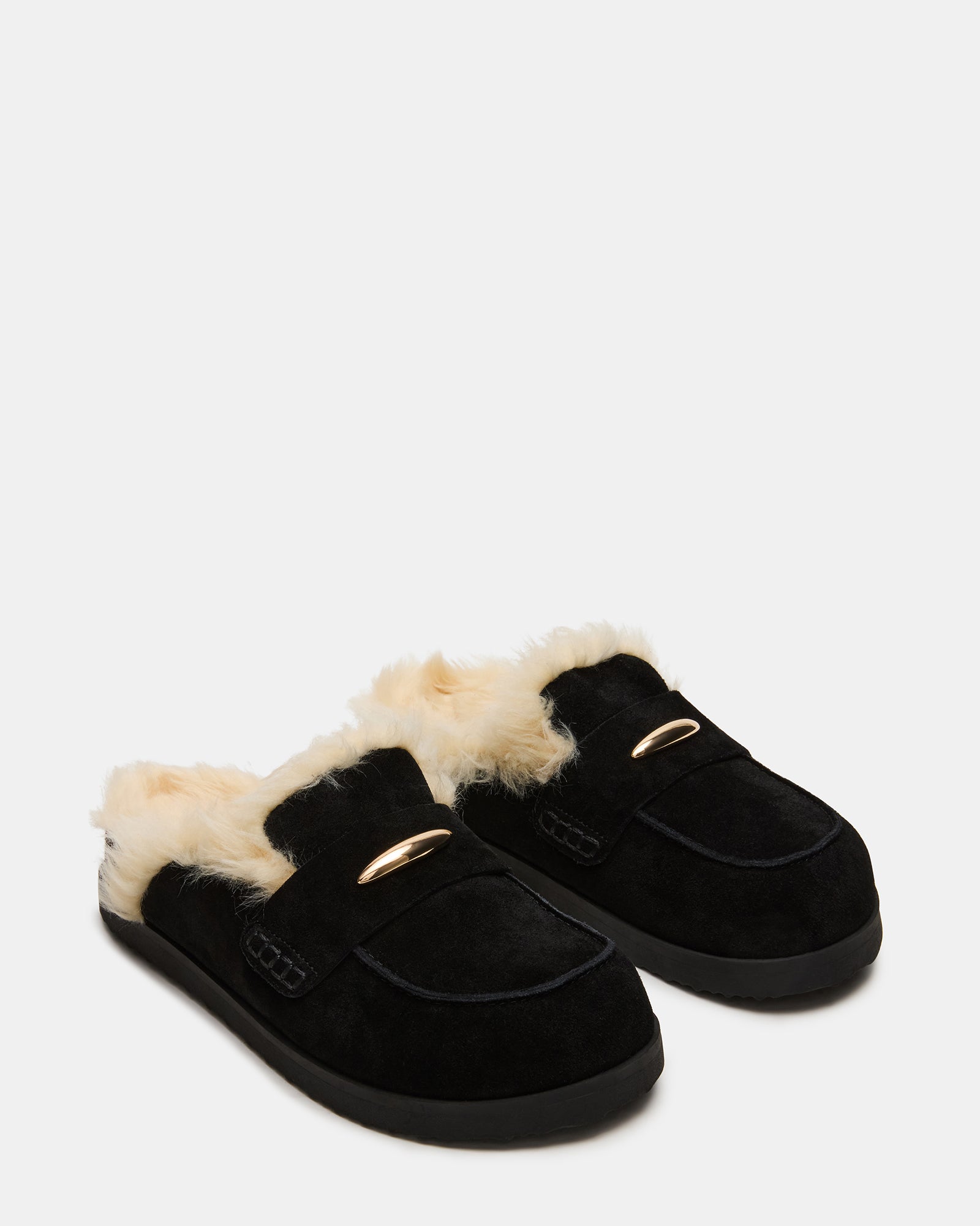 TOBIN FAUX FUR BLACK SUEDE - Image 2