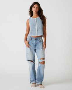 ANNYA SWEATER VEST BLUE ICE