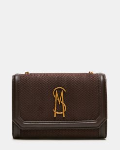 LARISA WOVEN BAG CHOCOLATE